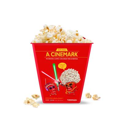 Balde de Pipoca  Retangular Personalizada