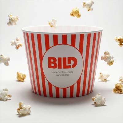 Balde de Pipoca 1,6 Litros In Mold Label para Brindes