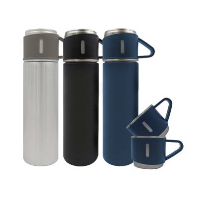 Garrafa Térmica 440ml com 3 Xícaras Personalizada